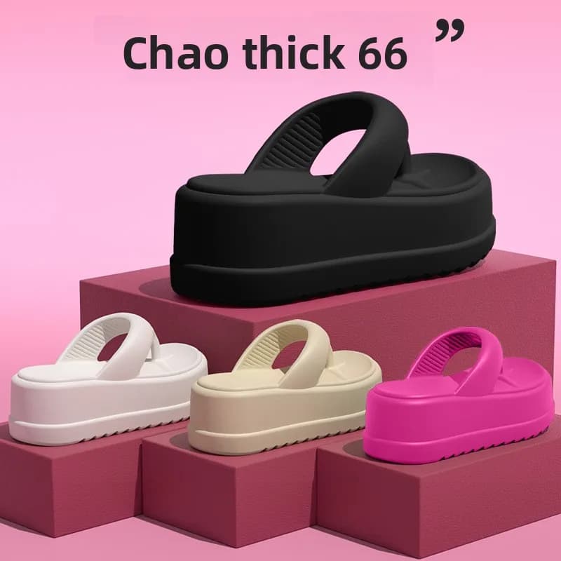 2026 New Thick Flip-flops Women Fashion Platform Sandals Outdoor Women Beach Slipper Home Comfort Women's Summer Sandals