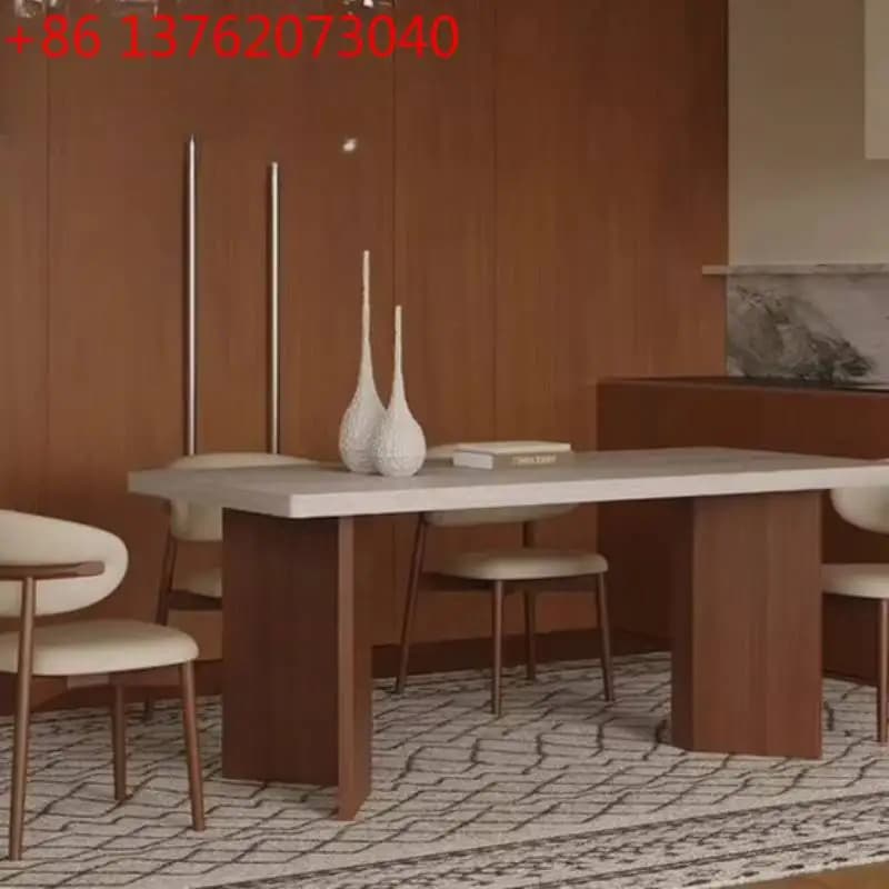 Tavoli da Pranzo Bianchi con Gambe da Ufficio, Design Quadrato, per Soggiorno e Cucina, Tavoli Laterali Moderni, Arredamento per la Casa