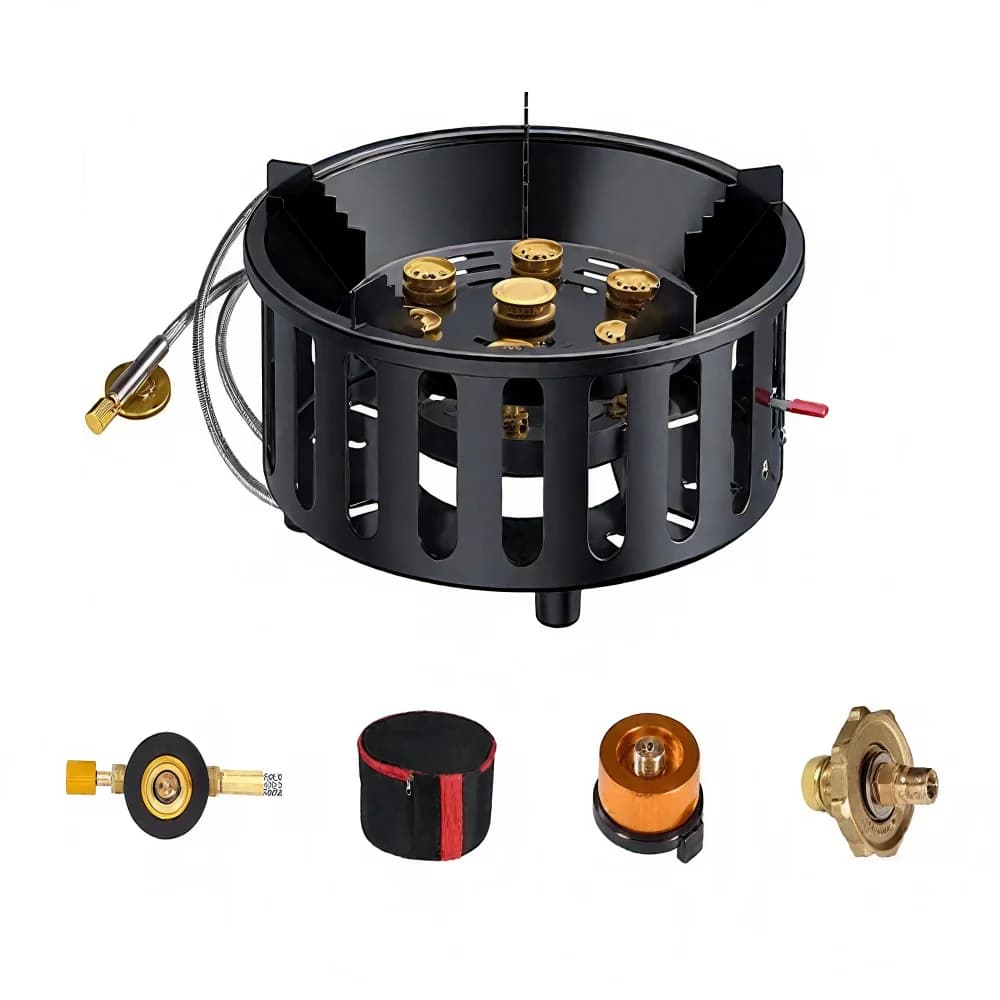 High Power Portable Camping Stove 7 21000W, Gas Burner for Exterior with Electronic ignition for Fiamma Forte