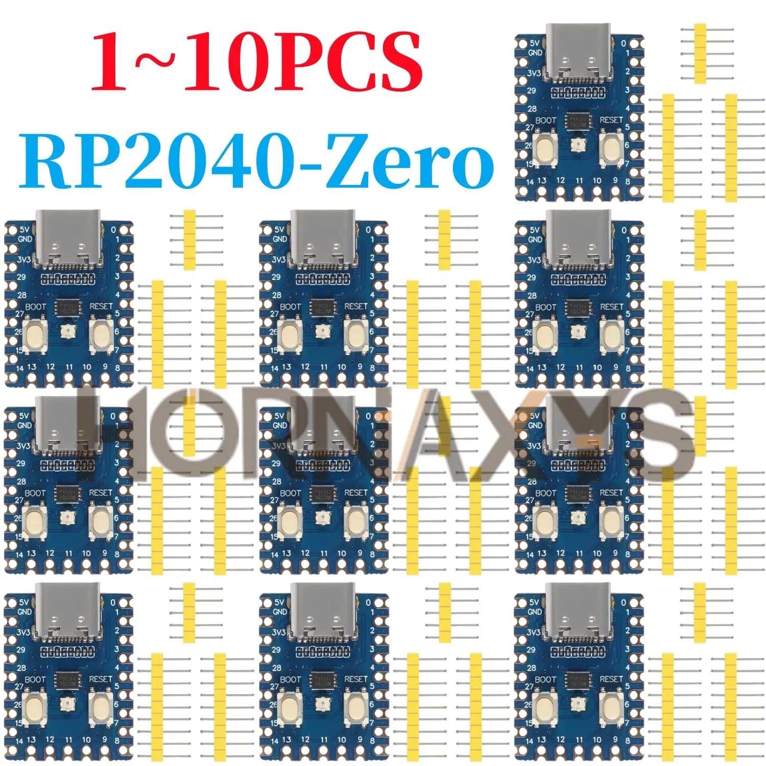 1/2/5/10PCS RP2040-Zero RP2040 for Raspberry Pi Microcontroller PICO Development Board Dual-core Cortex M0+ Processor 2MB Flash
