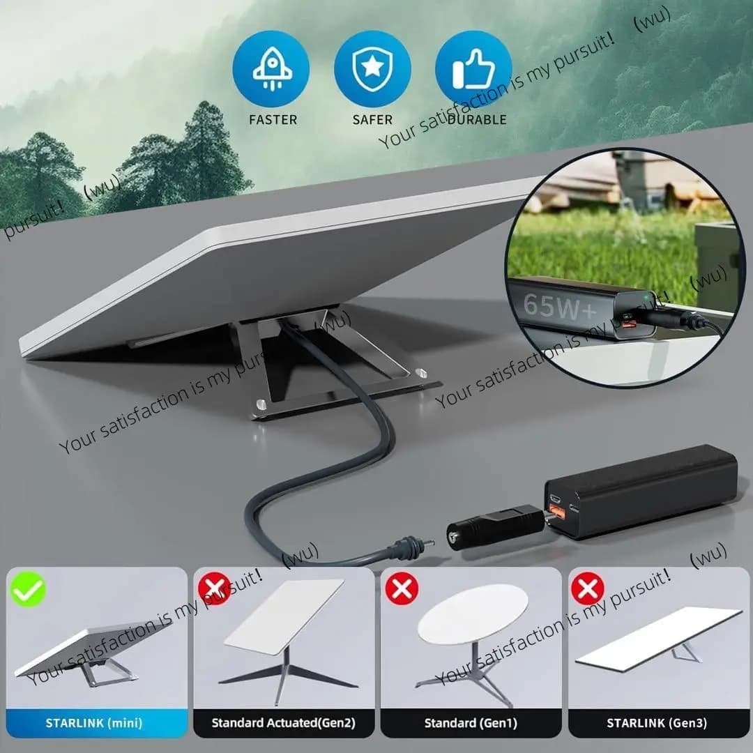USB Type C Male to DC Female Adapter for Starlink Mini DC Power Cable Connection 65W + 20V PD