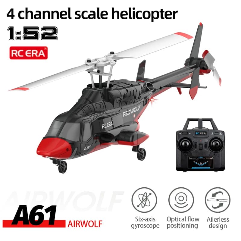 RC ERA Elicottero A61 2.4G 6-Aixs Giroscopio 4CH Mantenimento dell'altitudine Flusso ottico Posizionamento in bilico Elicottero telecomandato Giocattolo