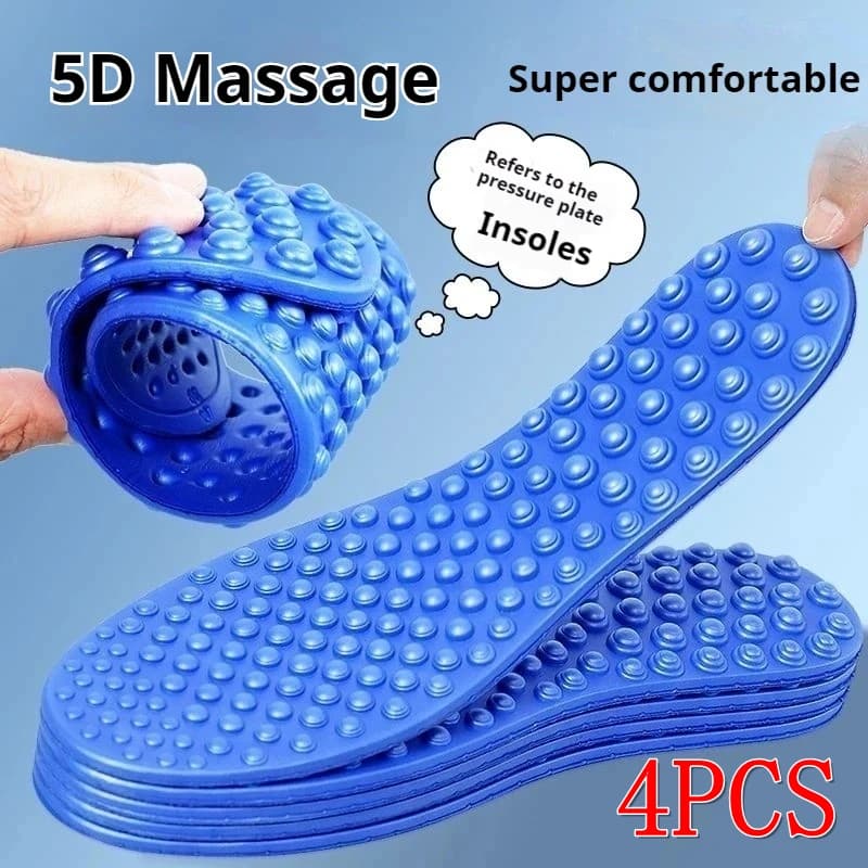 1Pair/2Pair Relieve Foot Fatigue Shoes Insoles Finger Pressure Board Massage Insole Men Woman Shoe Pads Soft Sports Insoles