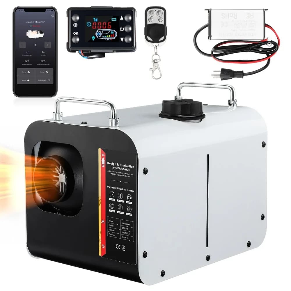 Riscaldatore ad Aria Diesel 8KW 12V/24V Tutto-in-Uno con App Bluetooth e Display LCD per Barche, Camper e Camion