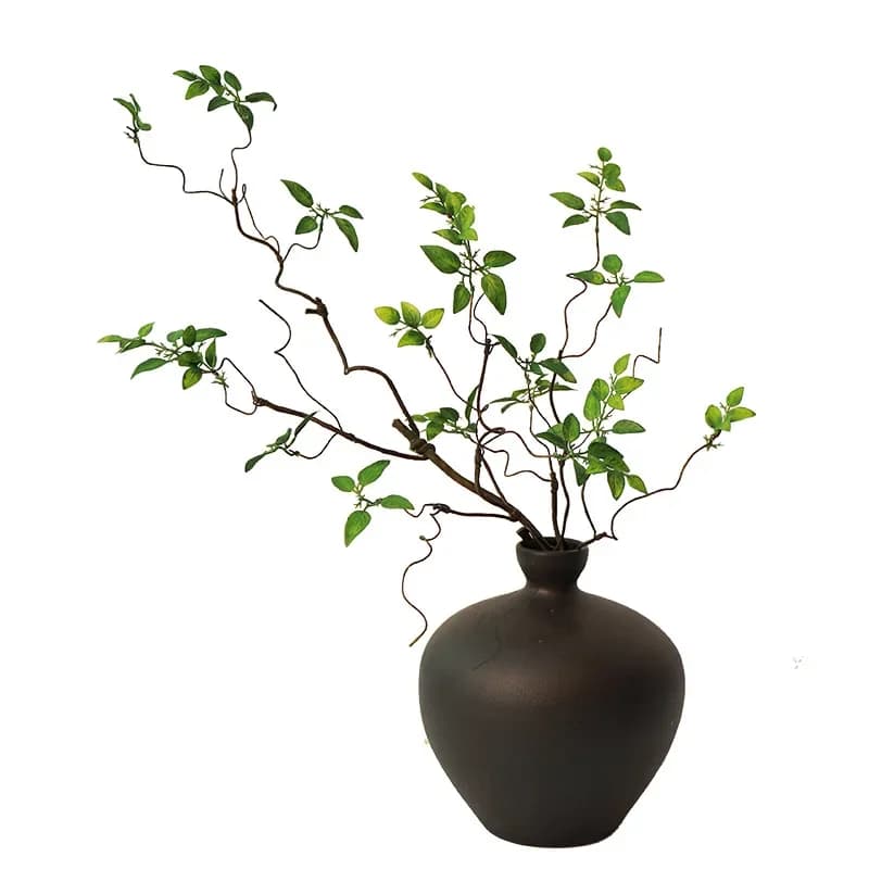 Ramo di piante verdi artificiali Soggiorno Display Matrimonio Forniture per esterni Decorazione fai da te per feste Piante finte in seta natalizia