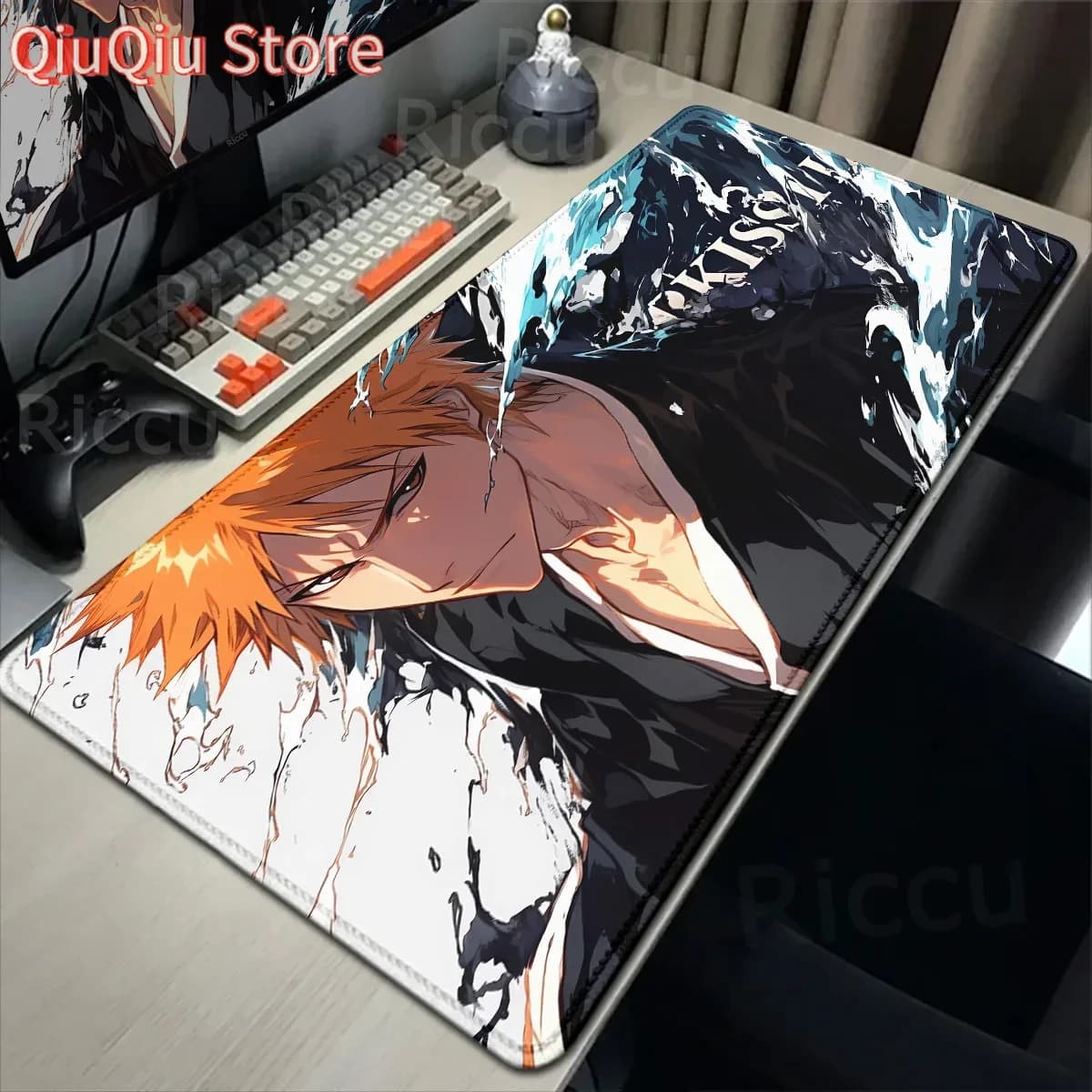 Hot Bleach Mouse Pad Anime Grande Mousepad Manga Pannello Laptop Ufficio Shounen Gomma Morbida Tavolo Pc Gaming Stampa HD Tappetino antiscivolo