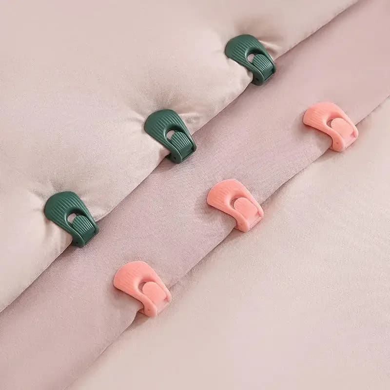 yes4/8Pcs No Pin Needed Anti Slip Duvet Cover Clips Quilt Sheet Holder Comforter Fastener Grippers For Bed Fixer