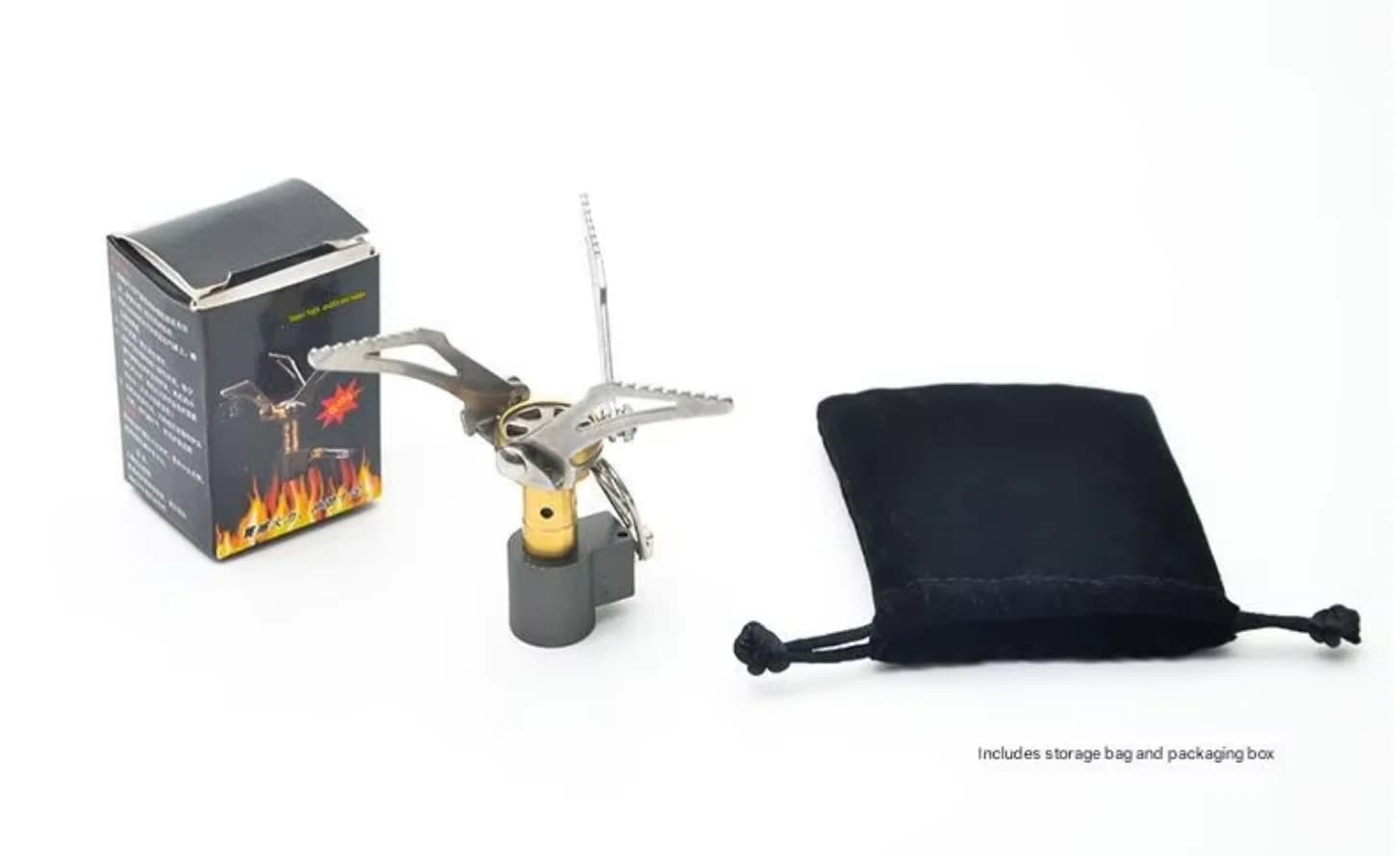 Fornello Portatile Multifunzionale in Alluminio per Campeggio e Picnic, Mini Bruciatore Tascabile Pieghevole