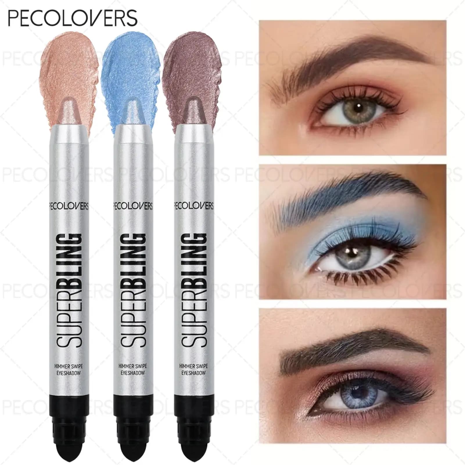 1PC Long-Lasting Smoky Eyeshadow Pen - Easy-To-Use, Colorful, High Pigmented Shimmer Glitter And Matte
