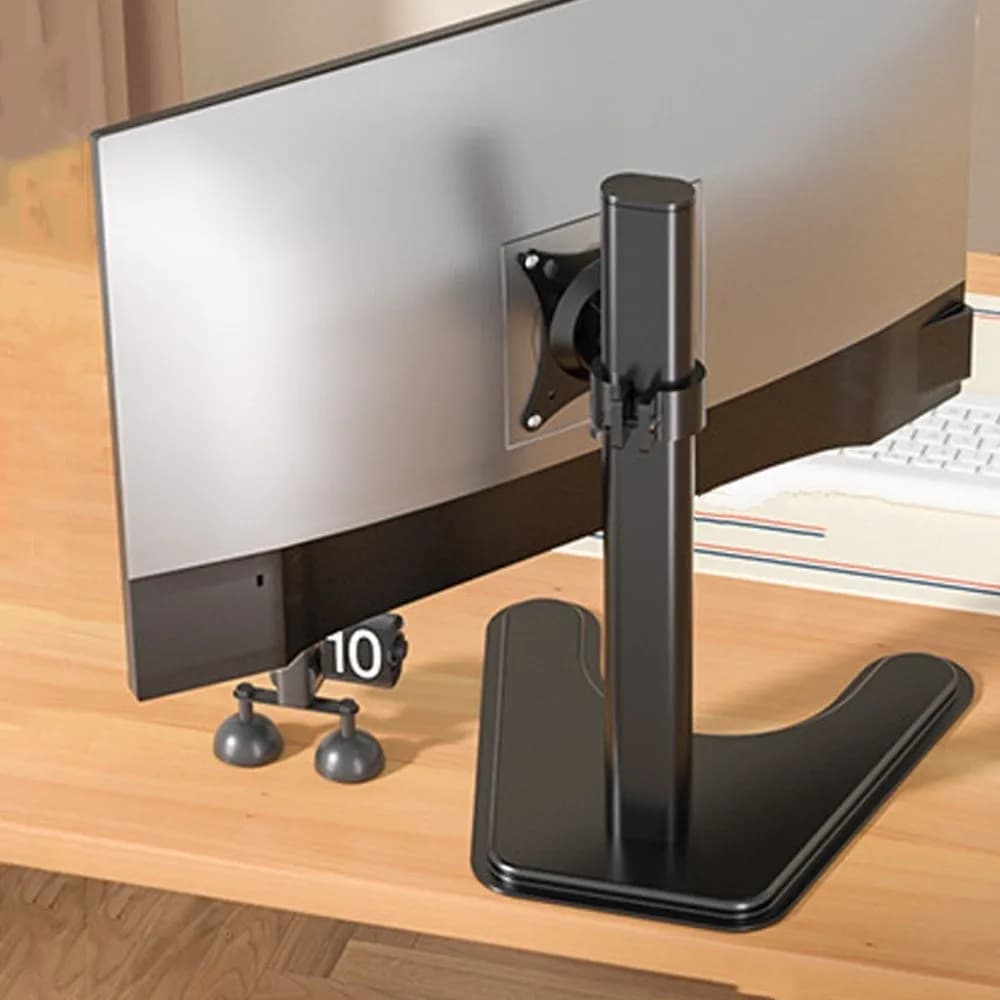 Adjustable Desktop Monitor Holder 14-27 Inches Large Base Computer Monitor Stand Portable Increase Height