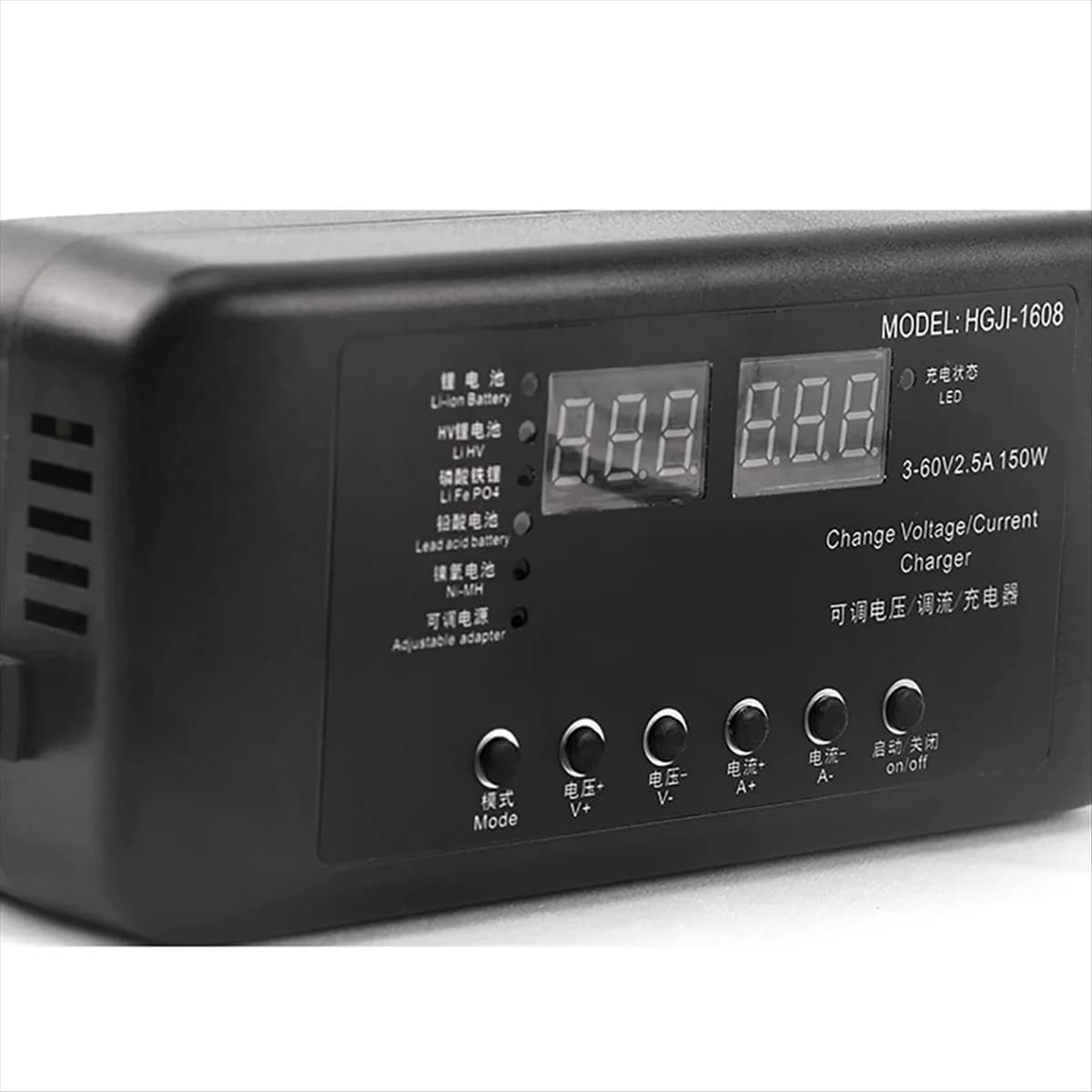 ABYB 3 V-60 V 150 W Current Voltage Intelligent Charger Adjustable Charger for Li-Ion E-Bike Electric Bike EU Plug
