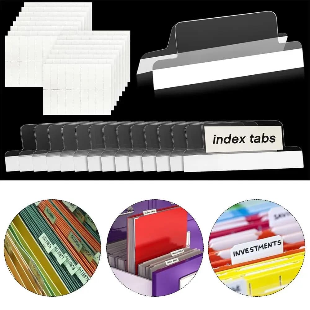 25 linguette autoadesive per indice, separazione della pagina, etichetta per indice, cartella per archiviazione di file, etichetta per archiviazione di file, organizzazione dei documenti