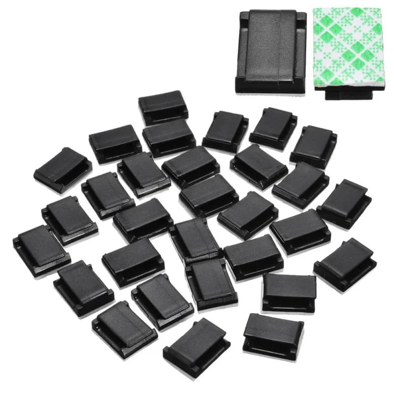 20-piece fiber optic cable clamp, dashboard, wiring buckle, stick type, fixed seat, cable management, buckle, car interior hook