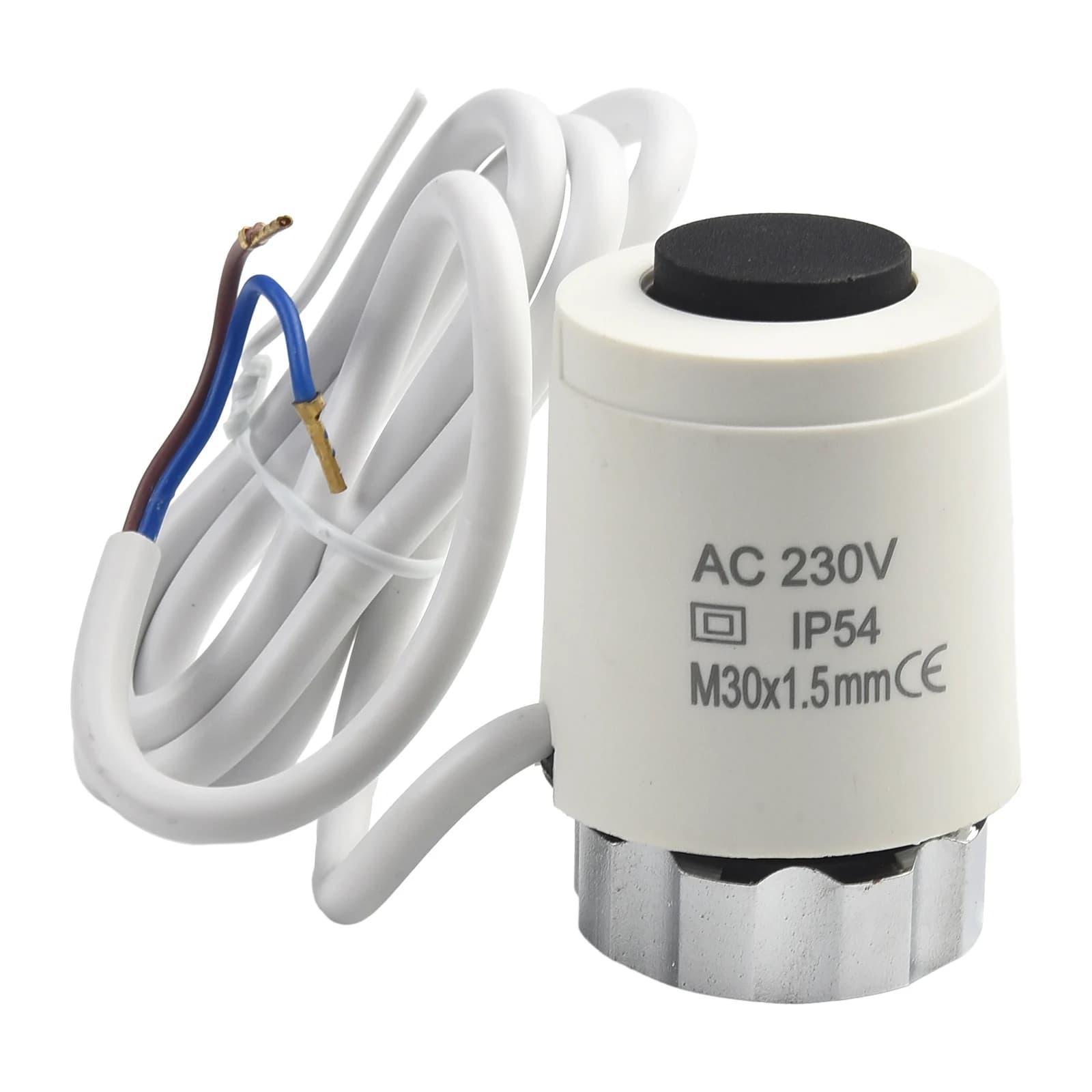 Attuatore termico elettrico Riscaldamento a pavimento Attuatore termostatico Valvola per radiatore di riscaldamento 230V Normalmente chiuso NC M30x1.5mm