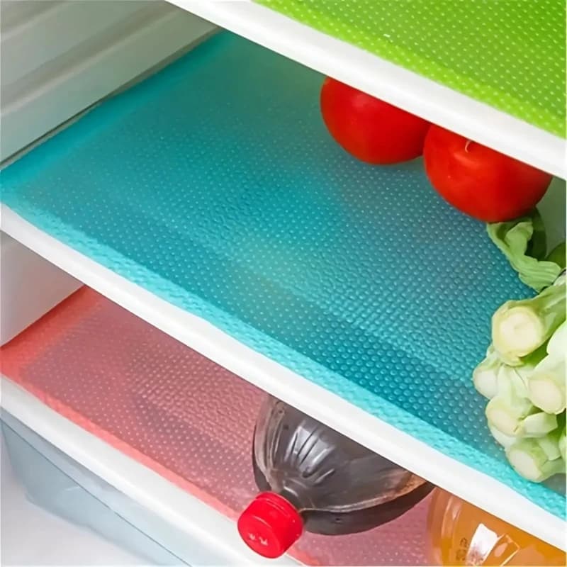4 pieces EVA waterproof refrigerator lining mat washable mold kitchen pad anti-oil cabinet drawer towel thermal insulation mat refrigerator