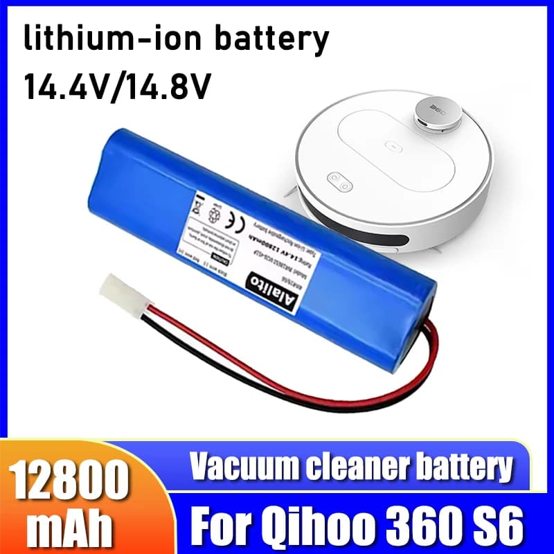 14.4V lithium-ion battery, replacement battery for Qihoo 360 S6 robot vacuum cleaner, multiple capacity options