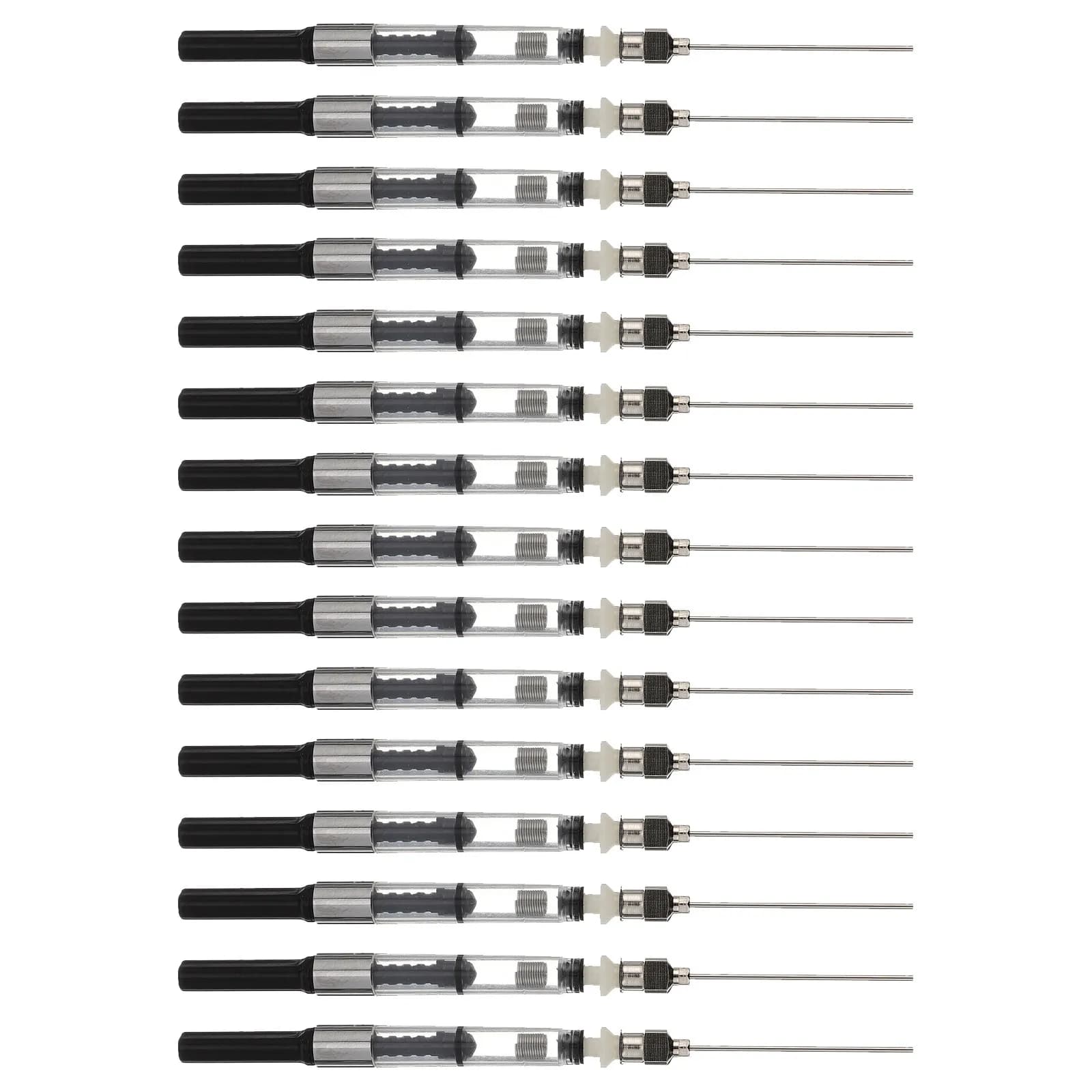 20Pcs Fountain Pen Ink Syringe Filler Compact Portable Spring Converter Compatible 3.4mm 2.6mm Cartridge Pens Universal Fountain