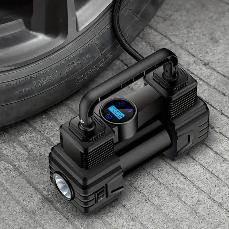 Pompa per Auto 12V, Compressore d'Aria Elettrico, Gonfiatore Pneumatici Auto, Pompa d'Aria Portatile