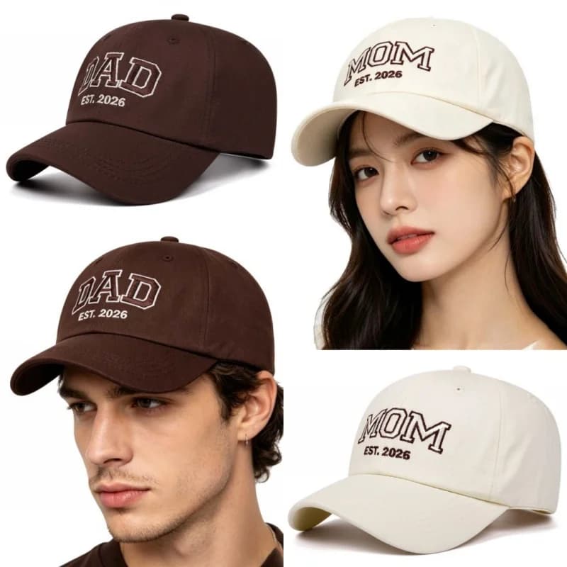 NUOVO Cappellino da Baseball Ricamato DAD MOM Tinta Unita da Uomo e Donna, Cappello da Sole Sportivo alla Moda per Esterni, Golf, Dropshipping