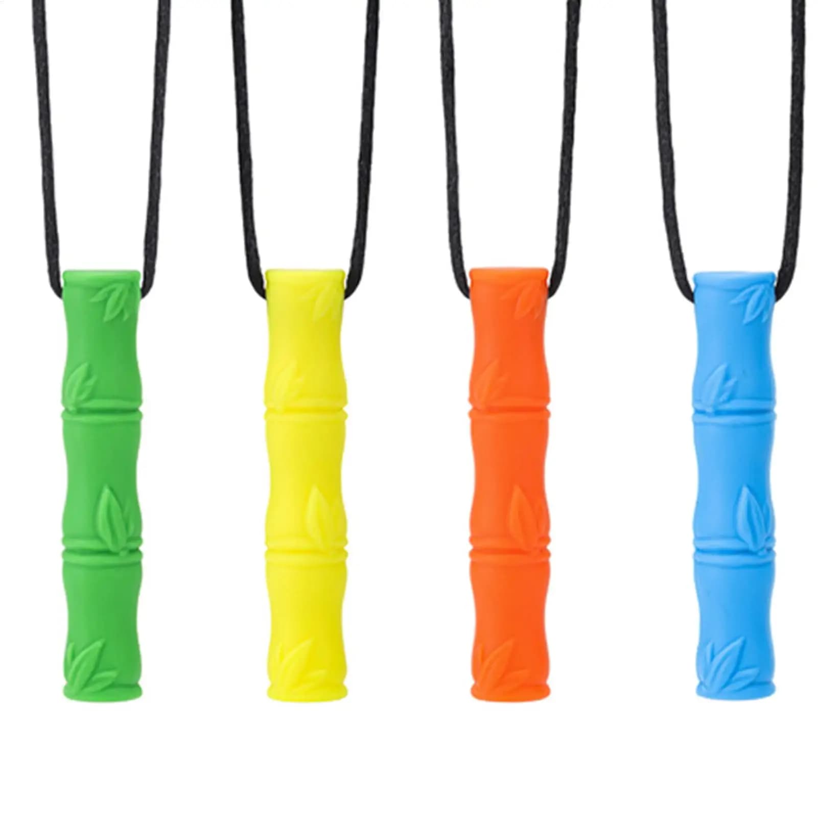 Collana gommosa Collana da masticare in silicone alimentare portatile sensoriale Giocattoli per la dentizione Ciucci per bambini Giocattoli per lo sviluppo per viaggi in auto
