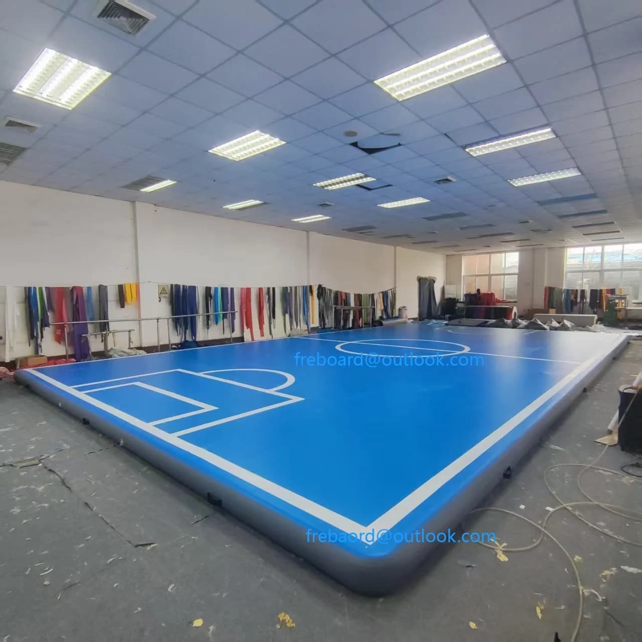 PVC Big Square Inflatable Carpet for Yoga and Gymnastics, Thickness 1mm, Salt Mat and Acrobatics for Fitness, Lengths 3m 6m 8m 10m