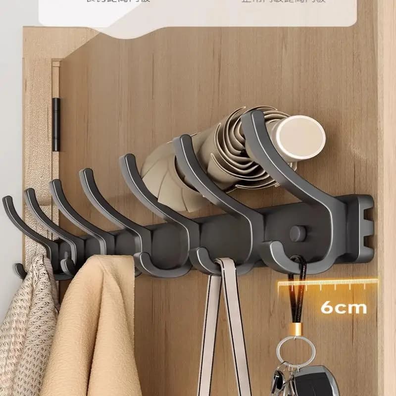 Ganci appendiabiti neri da parete per bagno e cucina, porta asciugamani, appendiabiti per vestiti e cappotti