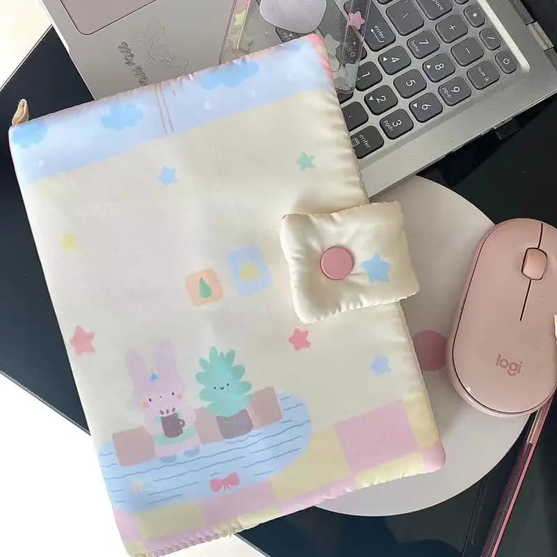 A5 Original Handmade Cotton Clip Cream Colored Book Jacket Thick Korean Handheld Notebook Cover,A Birthday Present,Cover book