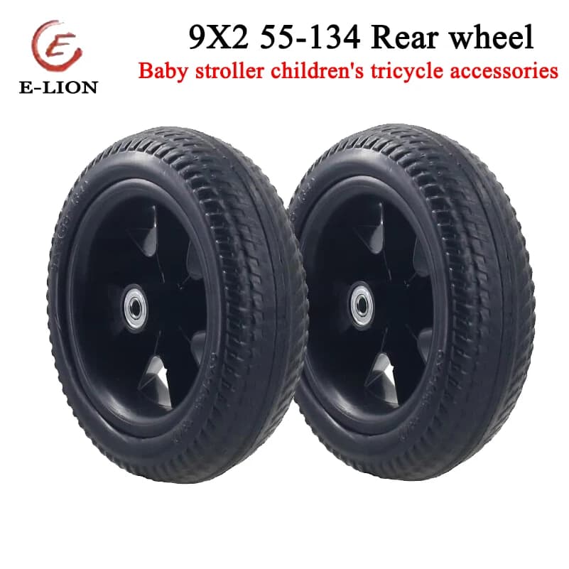 9X2 55-134 Gruppo ruota posteriore Gomma antiscivolo Antiurto Scooter a prova di esplosione Passeggino, accessorio triciclo per bambini