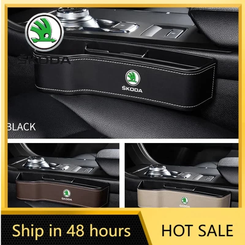 Adesivo per Auto 2025 Nuovo Portabicchieri Organizzatore Sedile Scatola Portaoggetti per Skoda Octavia Rapid Fabia Superb Kodiaq Scala Karoq Ka