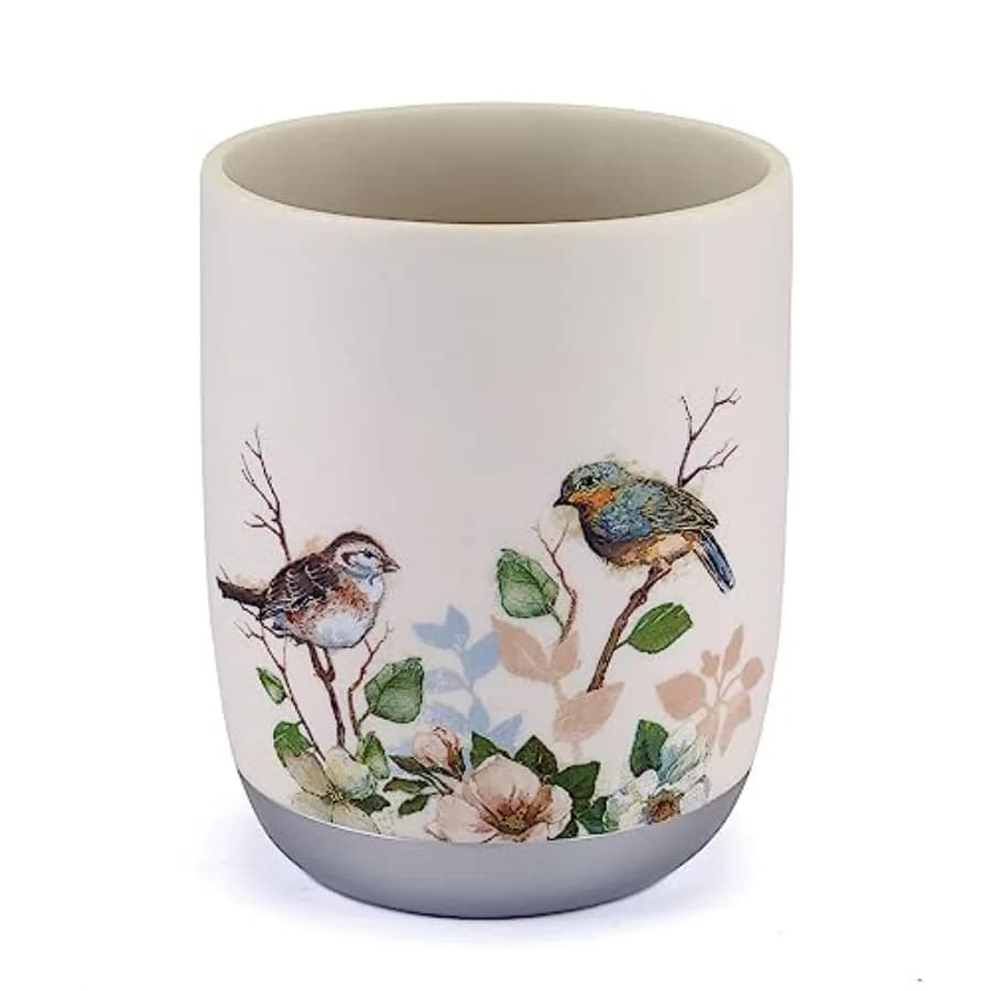 - Waste Basket Decorative Trash Can Nature Design Bathroom Decor Love Nest Collection