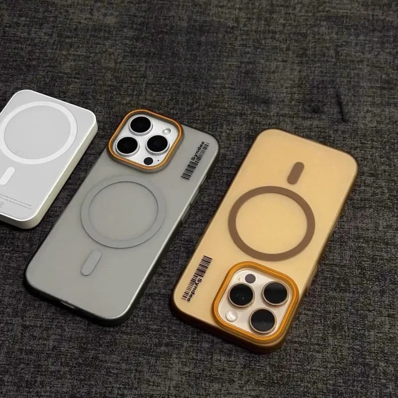 Basic Shell With Magnetic Ring Large Hole Frame Lens Rim For Magsafe For iPhone 17 Pro Max 16 15 14 13 Body Transparent Panel