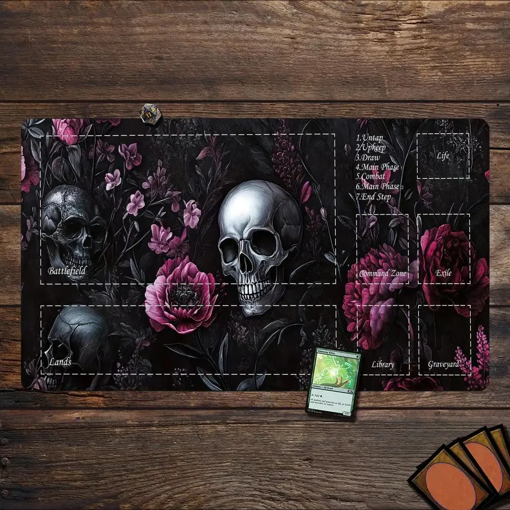 Tappetino per mouse da ufficio con testa di teschio con supporto per il polso Tappetino da scrivania per giochi MTG tcg, tappetino da scrivania antiscivolo, tappetini per mouse da gioco, tappetino da gioco