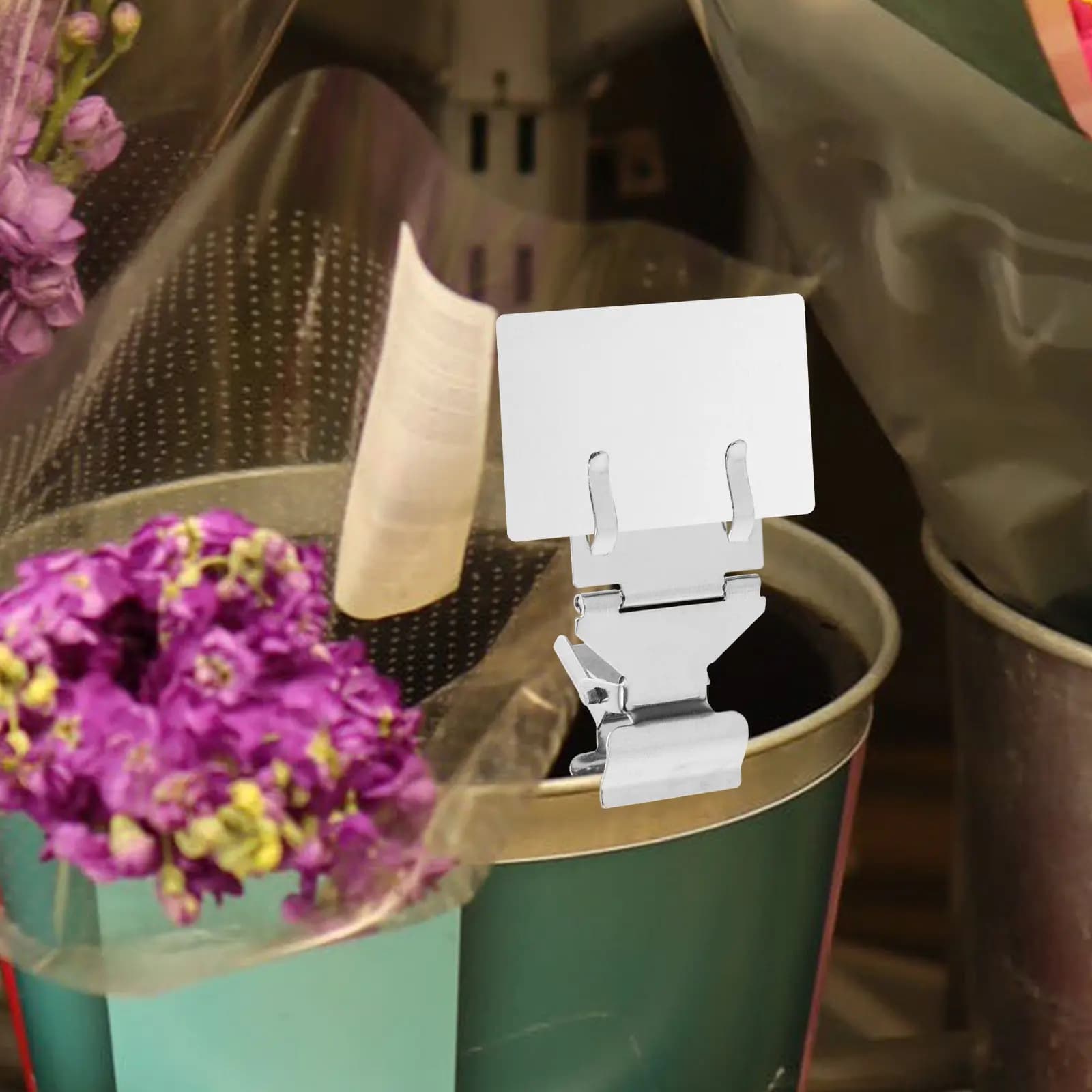 5 Pezzi Clip Porta Prezzo in Metallo, Supporto per Etichette, Morsetto per Esposizione in Negozio, Porta Cartellini Prezzo per Scaffali Supermercato