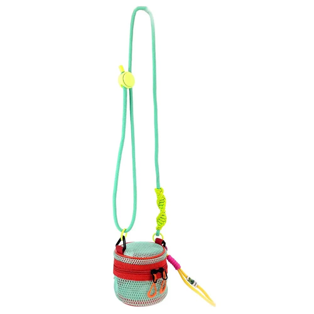Borsa a mano Borsa a tracolla in rete cava Mini borsa a tracolla circolare leggera Portamonete casual resistente all'usura da viaggio
