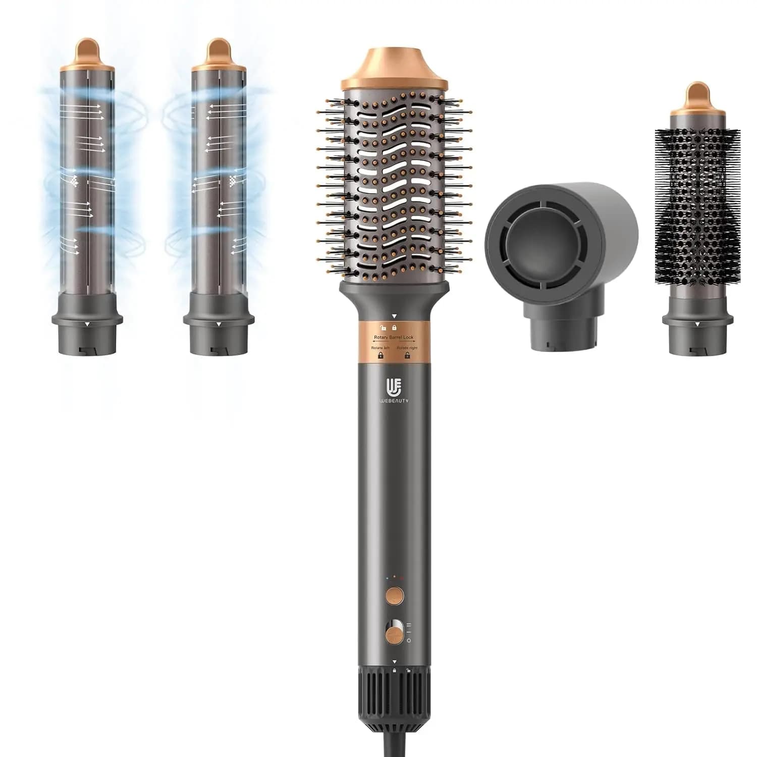 High-Speed Hair Dryer & Styler: 110K RPM, Auto Curlers, Ionic, 5-in-1 for Fast Drying, Frizz-Free Curls, Volume