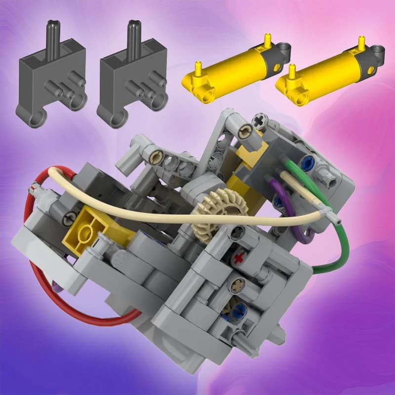 NUOVO Motore Pneumatico Tecnico a forma di Cuore V2 con 47225 47225 Pneumatica MOC Parti Building Blocks Mattoni FAI DA TE Giocattolo Per Bambini Regalo