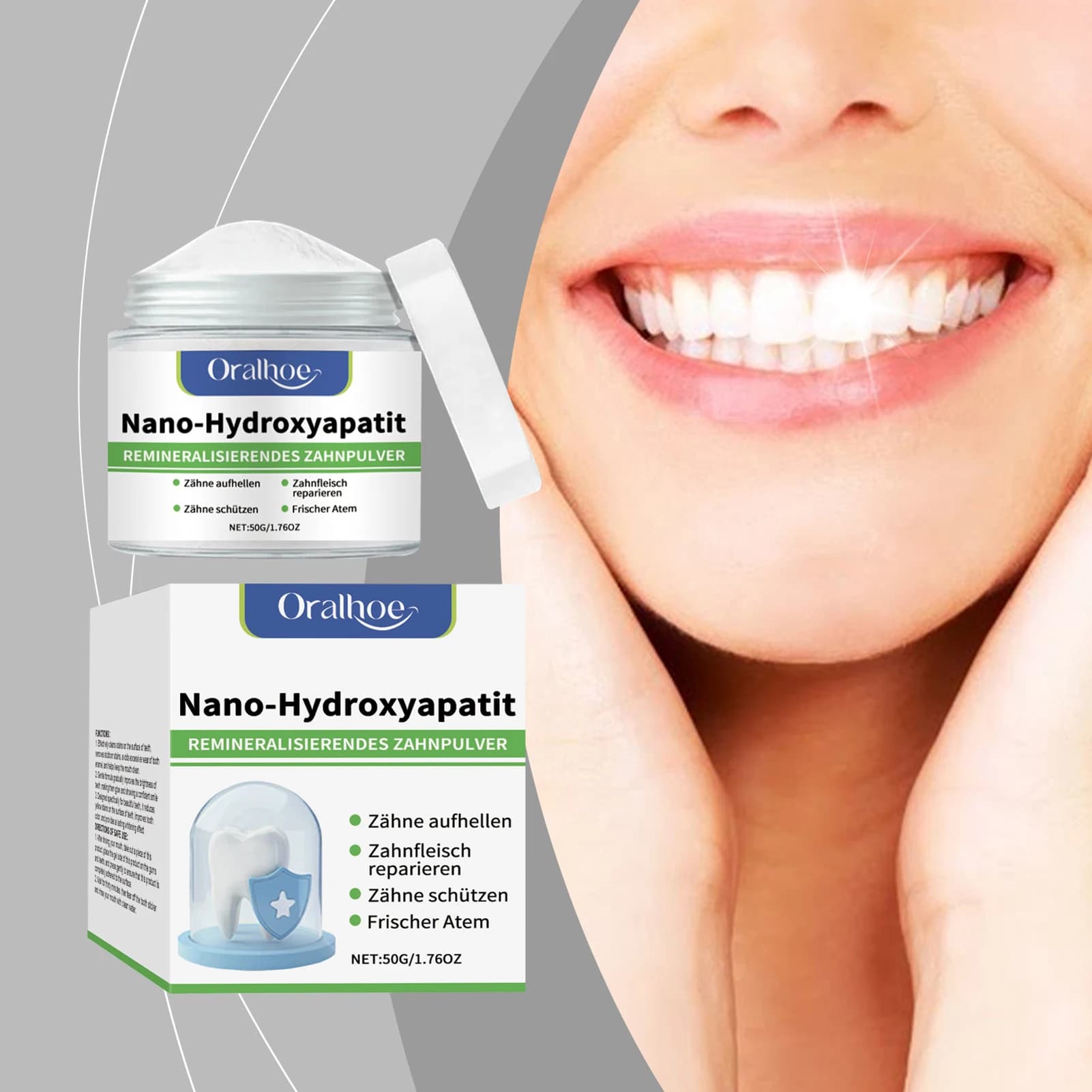 Teeth Powder Whitening Plaque Stains Removal Deep Cleaning Oral Alcohol Reduction Durable Fresh toothpaste Product for teeth care