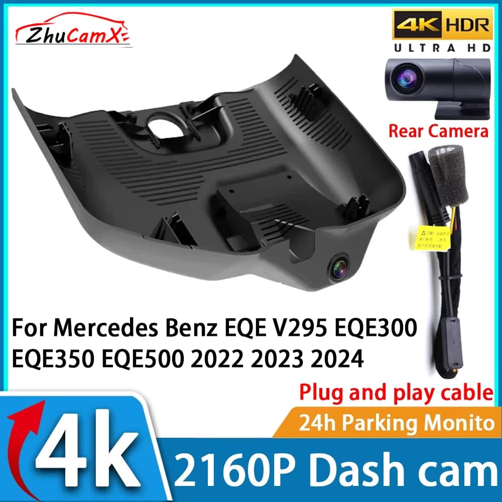 Car Video Night Vision UHD 4K 2160P DVR Dash Cam for Mercedes Benz EQE V295 EQE300 EQE350 EQE500 2022 2023 2024