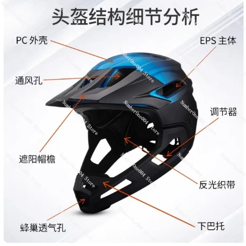 For the new off-road helmet for mountain bikes from road, full helmet for racing adults for outdoor mountain descent helmet