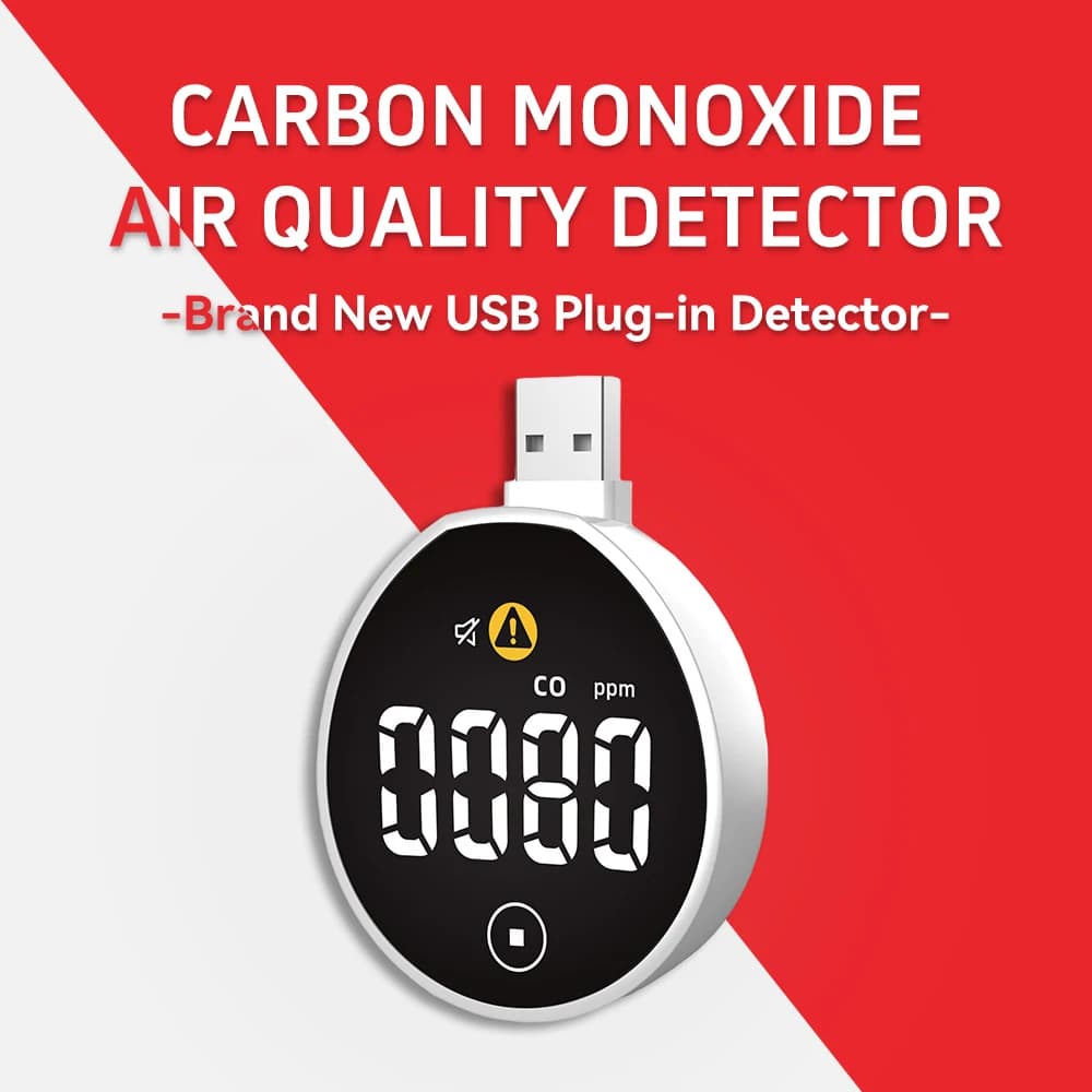 Mini rilevatore di monossido di carbonio, rilevamento di gas combustibile, allarme di gas touch screen digitale, rilevamento accurato della sicurezza domestica