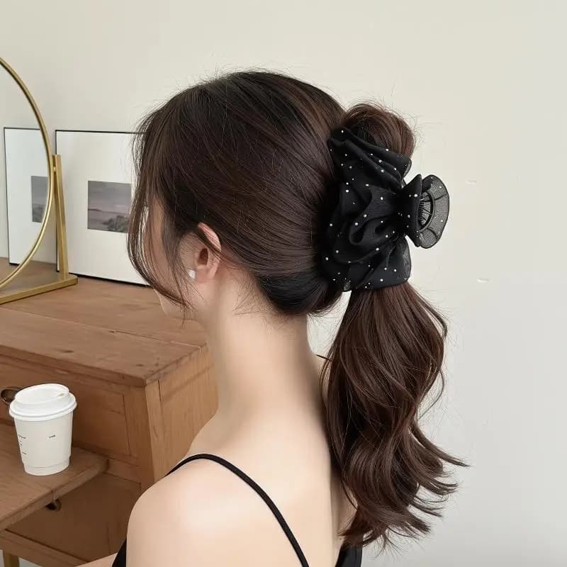 Fermaglio per capelli a rete alla moda con design a sfera a forma di squalo, perfetto per accessori per ragazze alla moda