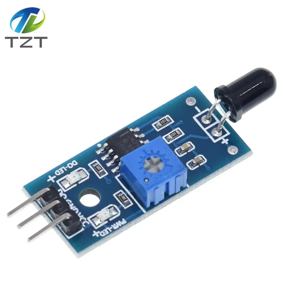 1/3PCS LM393 4 Pin IR Modulo di rilevamento fiamma Rilevatore di incendio Modulo ricevitore a infrarossi per Arduino KIT FAI DA TE