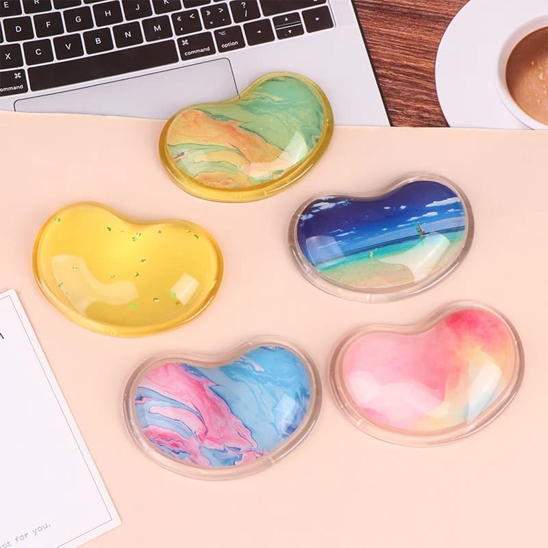 1Pc Comfort Gel Computer Mouse mano poggiapolsi supporto cuscino Pad moda Silicone a forma di cuore Pad da polso per PC Laptop