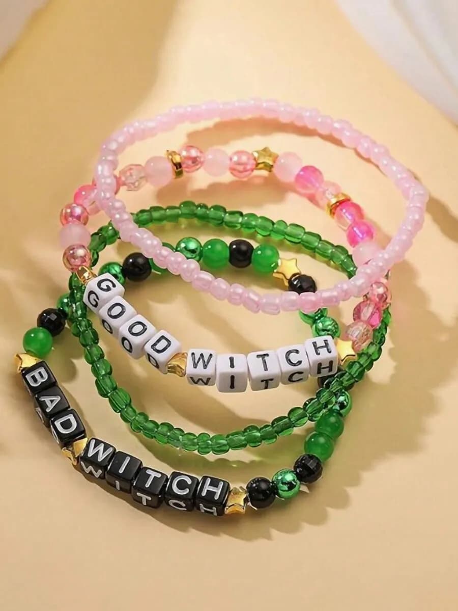 4pcs set galinda friendship charm bracelets for music lovers and best friends women