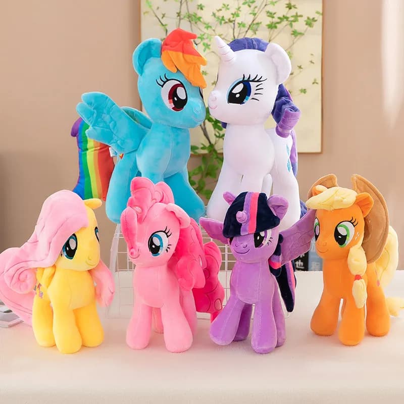 Peluche Little Pony 28cm, Unicorno Carino, Morbido Cuscino da Abbraccio, Personaggio dei Cartoni Animati, Perfetto per Regali per Bambini e Camere da Letto