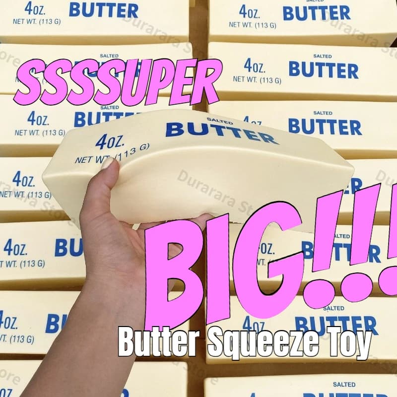 Super Grande! Squishy Butter Stick Slow Rising Fidget Toy Gigante, Morbido Giocattolo da Spremere per Adulti, Bambini, Autismo, Regali