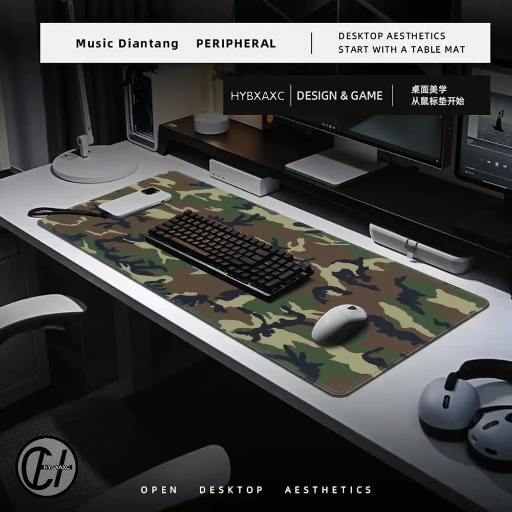 Camouflage Anime giapponese Mouse Pad Stampa HD Grande 90x40 cm Tastiera per computer da ufficio Mouse pad XXL PC Gamer GreekMyth Tappetino da scrivania