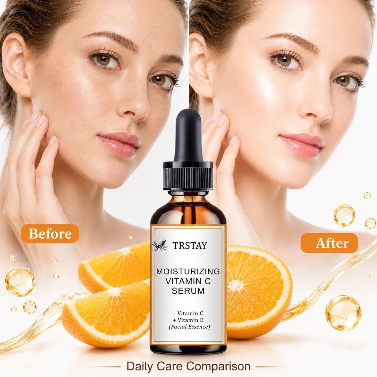 TRSTAY Vitamin C Facial Serum: Gentle, moisturizing, easily absorbed, and non-sticky