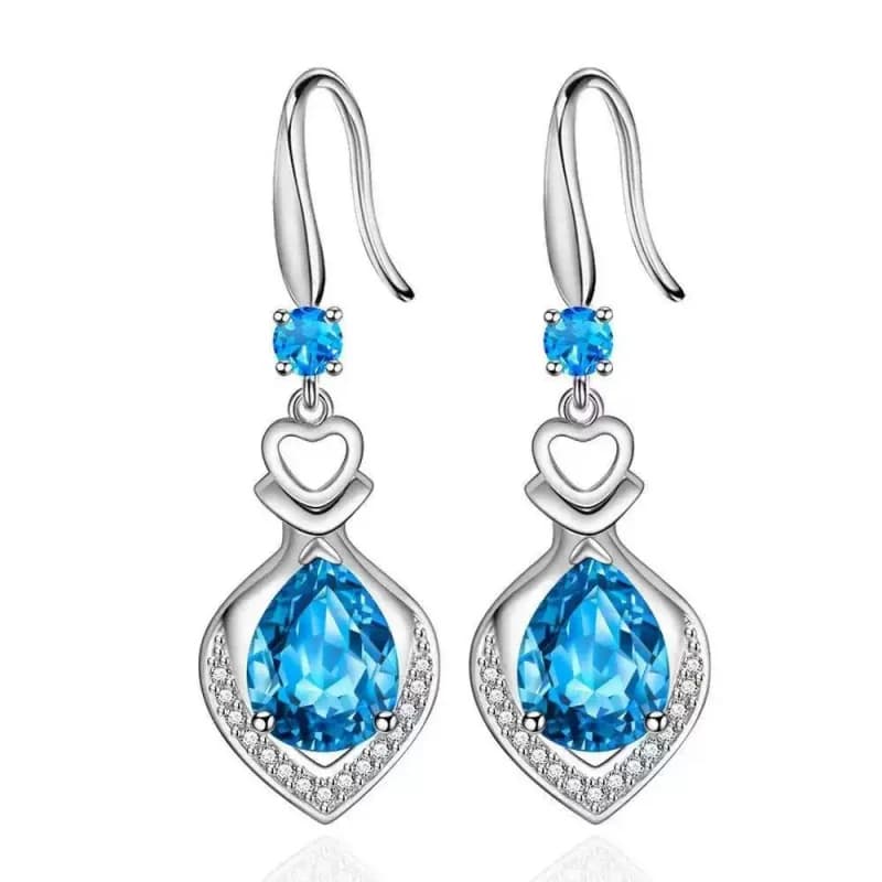 Orecchini Pendenti a Goccia d'Acqua con Zirconi in Stile Coreano per Donne, Gioielli Brillanti con Cristalli per Matrimoni e Feste