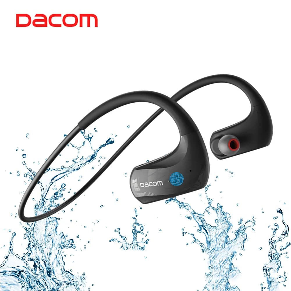 DACOM atleta 5.0 Wireless Bluetooth Sport Subwoofer cuffie Stereo IPX7 impermeabile appeso orecchio in esecuzione cuffie sportive 20H